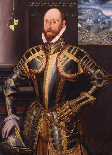 unknow artist Portrait of John Farnham, Gentleman-Pensioner to Elizabeth I of England Spain oil painting art